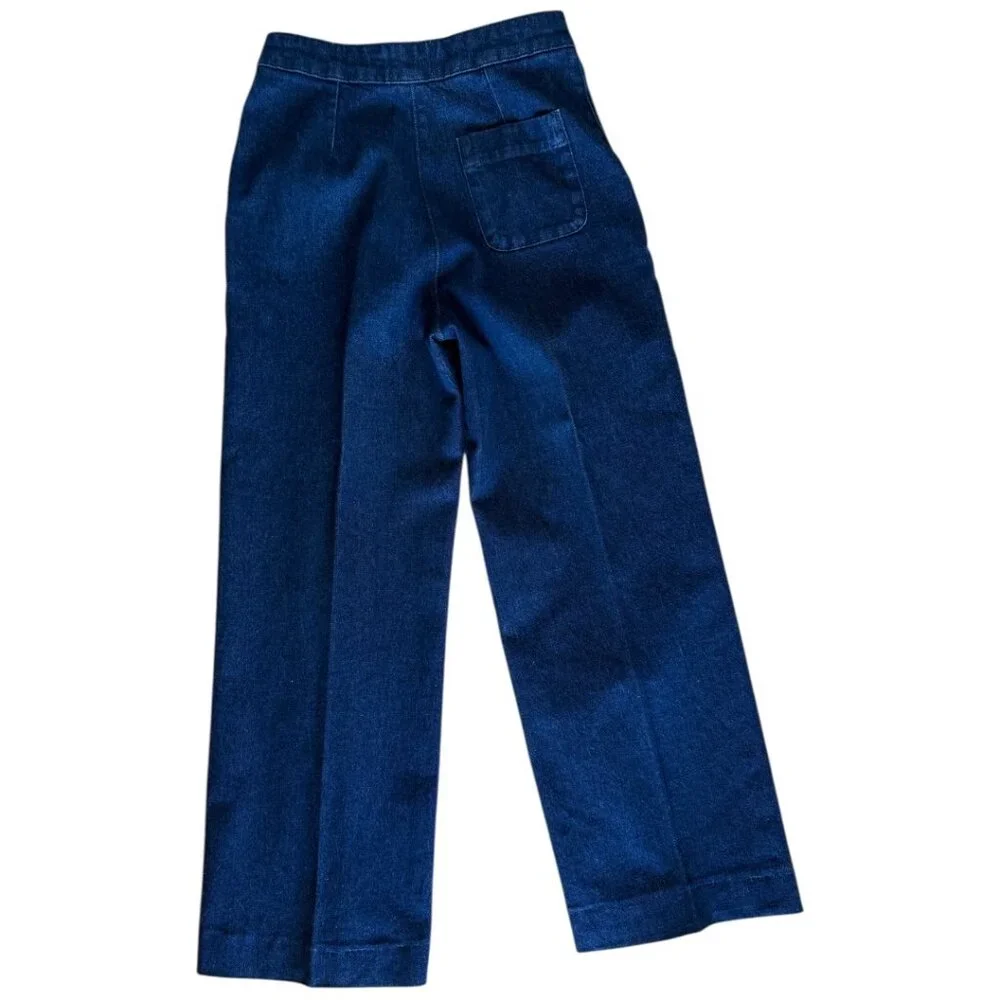 Sézane Marino High-Waist Bridge Trousers – Organic Cotton Denim | Size 36 - Picture 10 of 13